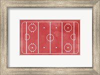 Ice Hockey Rink Red Paint Fine Art Print