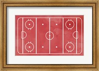 Ice Hockey Rink Red Paint Fine Art Print