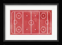 Ice Hockey Rink Red Paint Fine Art Print