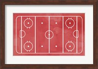 Ice Hockey Rink Red Paint Fine Art Print