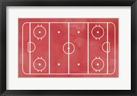 Ice Hockey Rink Red Paint Fine Art Print