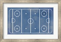 Ice Hockey Rink Blue Paint Fine Art Print