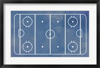 Ice Hockey Rink Blue Paint Fine Art Print