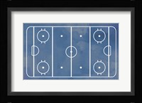 Ice Hockey Rink Blue Paint Fine Art Print