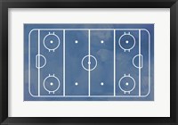 Ice Hockey Rink Blue Paint Fine Art Print