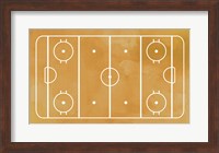 Ice Hockey Rink Yellow Paint Fine Art Print