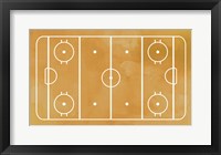 Ice Hockey Rink Yellow Paint Fine Art Print