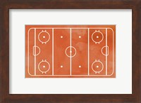 Ice Hockey Rink Orange Paint Fine Art Print