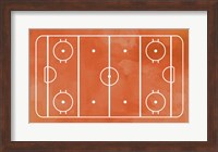 Ice Hockey Rink Orange Paint Fine Art Print