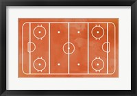 Ice Hockey Rink Orange Paint Fine Art Print