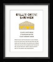Grilled Cheese Sandwich Recipe White Fine Art Print