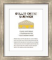 Grilled Cheese Sandwich Recipe White Fine Art Print