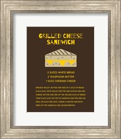 Grilled Cheese Sandwich Recipe Brown Fine Art Print
