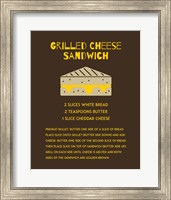 Grilled Cheese Sandwich Recipe Brown Fine Art Print