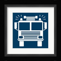 Front View Trucks Set I - Blue Fine Art Print