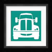 Front View Trucks Set I - Teal Fine Art Print