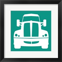 Front View Trucks Set I - Teal Framed Print