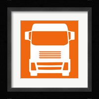 Front View Trucks Set I - Orange Fine Art Print