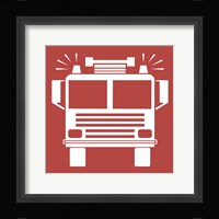 Front View Trucks Set II - Red Fine Art Print