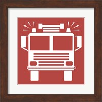 Front View Trucks Set II - Red Fine Art Print