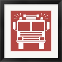 Front View Trucks Set II - Red Fine Art Print