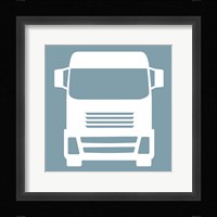 Front View Trucks Set II - Blue Fine Art Print