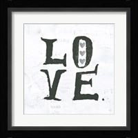Love Gray Hearts Fine Art Print