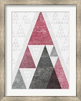 Mod Triangles III Soft Pink Fine Art Print