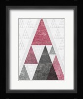 Mod Triangles III Soft Pink Fine Art Print