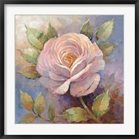 Roses on Blue IV Crop Fine Art Print