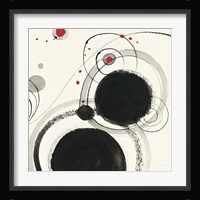 Planetary III with Red Framed Print