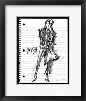 Doodle Posh Framed Print