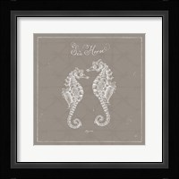 Underwater Life XIII Greige Framed Print