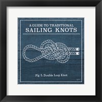 Vintage Sailing Knots V Framed Print