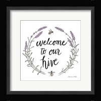 Happy to Bee Home Words II Framed Print