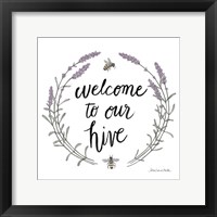 Happy to Bee Home Words II Framed Print