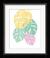 Monstera III Bright on White Framed Print