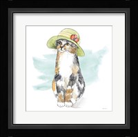 Fancy Cats III Watercolor Framed Print