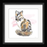 Fancy Cats II Watercolor Framed Print