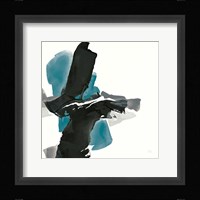 Black and Teal IV Framed Print
