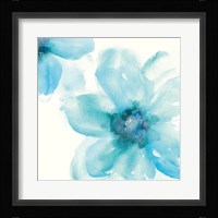 Teal Cosmos I Framed Print