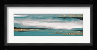 Gilded Storm I Teal Grey Crop Framed Print