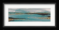 Gilded Storm II Teal Grey Crop Framed Print