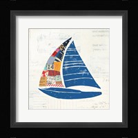 Nautical Collage IV on Newsprint Framed Print