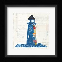Nautical Collage II on Newsprint Framed Print