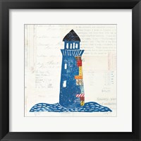 Nautical Collage II on Newsprint Framed Print