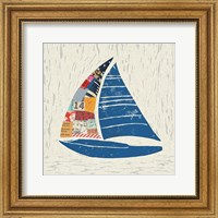Nautical Collage IV on Linen Fine Art Print