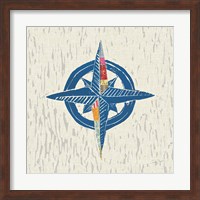 Nautical Collage I on Linen Fine Art Print