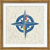 Nautical Collage I on Linen Fine Art Print