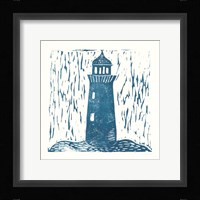 Nautical Collage on White I Framed Print